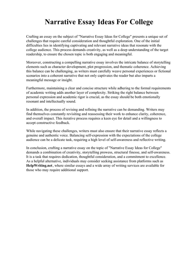 narrative-essay-ideas-for-college-pdf