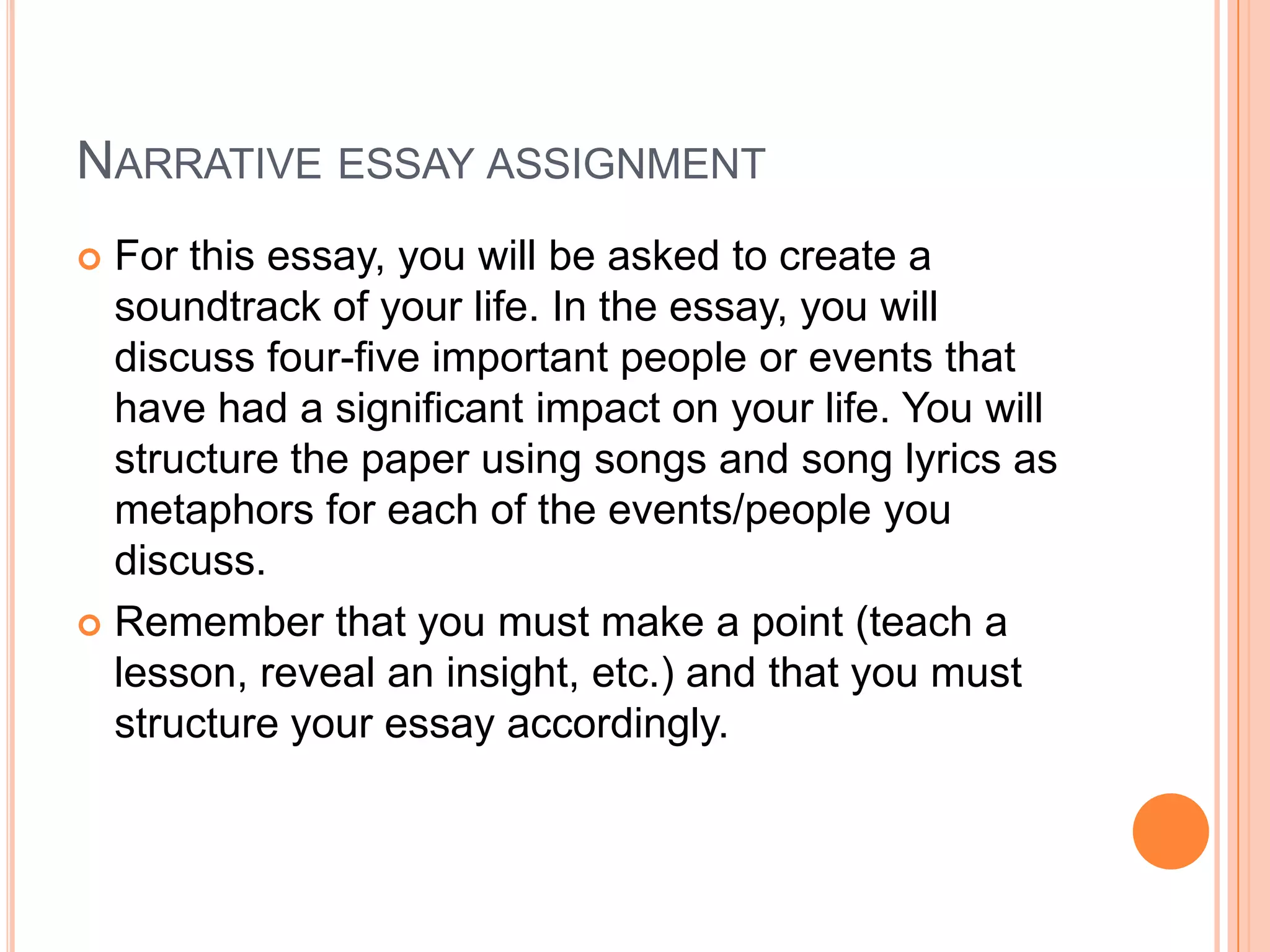 Narrative Essay Presentation | PPTX