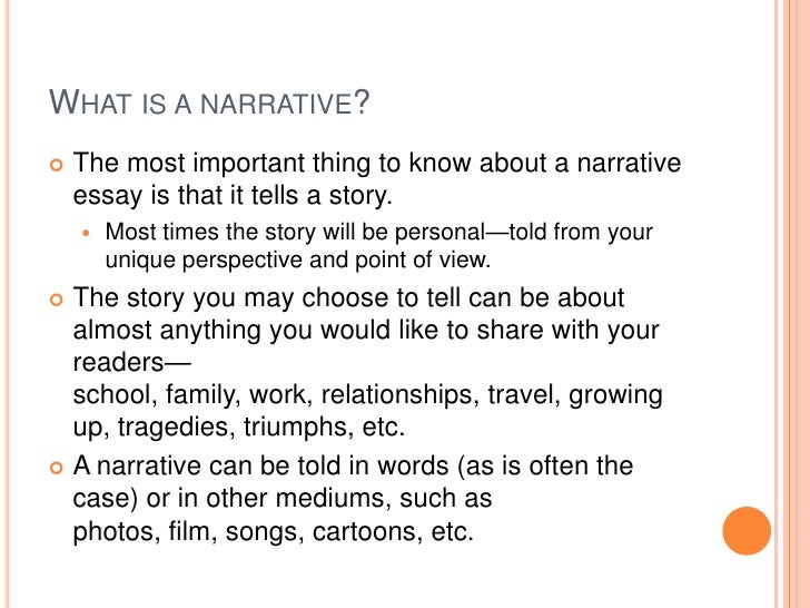 how to write a personal narrative essay ppt