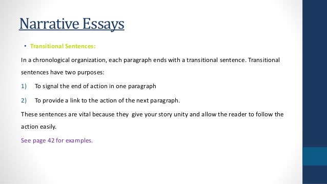 Topic sentence for narrative essay