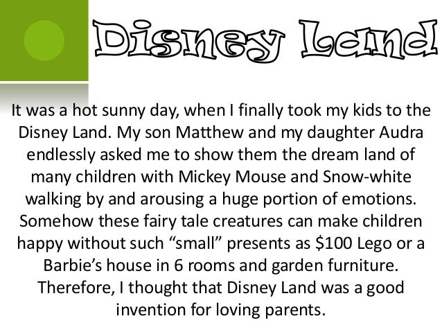 narrative essay example for kids