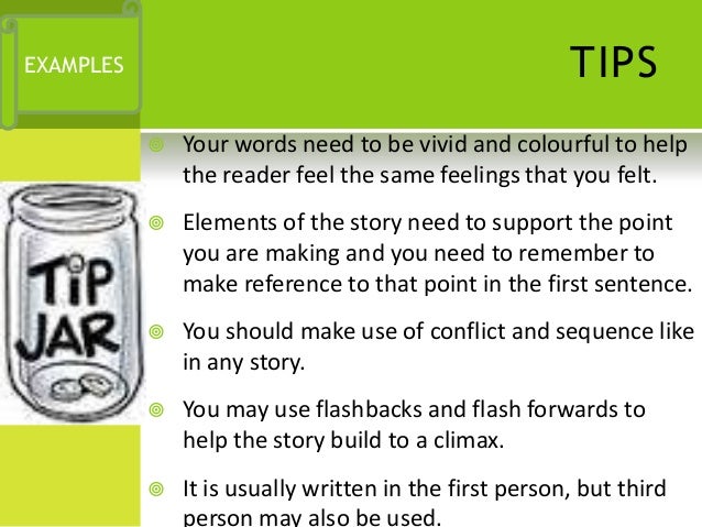 first person narrative examples essays