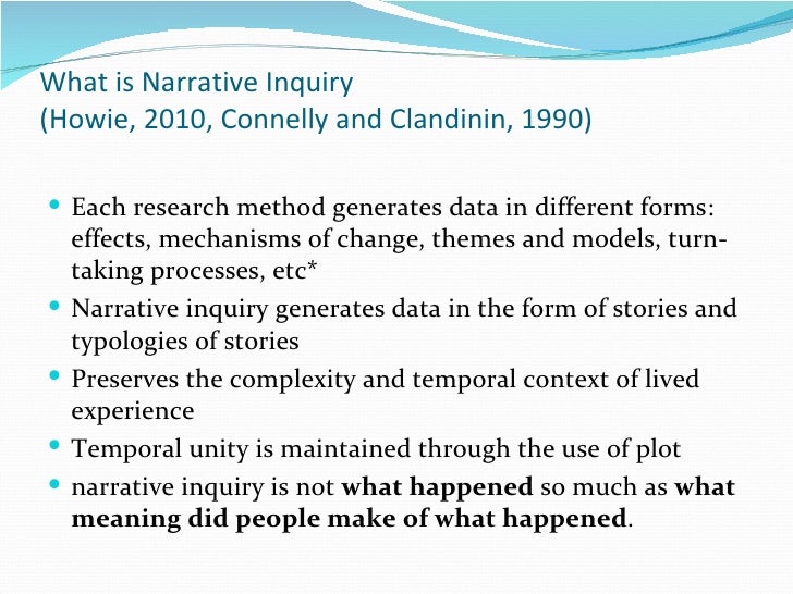qualitative research vs narrative inquiry