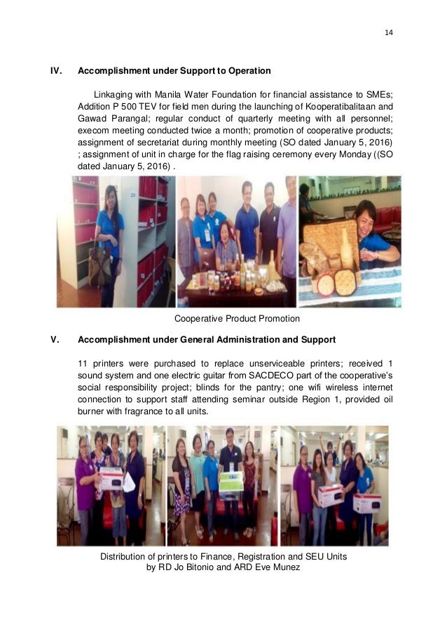 Narrative Report of CDA Dagupan Extension Office