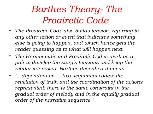 What Is Barbarths Hermeneutic Code? – GGNYU