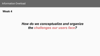 What kinds of problems are there?
Global
Tweet-level
Awareness
Response
Mapping the Problem Space
Week 4
 