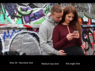 Shot 14 – Narrative shot Medium two shot Flat angle shot
 