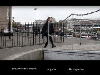 Shot 29 – Narrative shot Long shot Flat angle shot
 