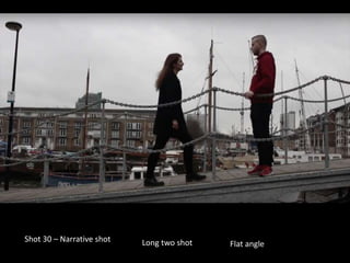 Shot 30 – Narrative shot Long two shot Flat angle
 