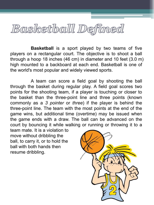 Narrative Report in Basketball