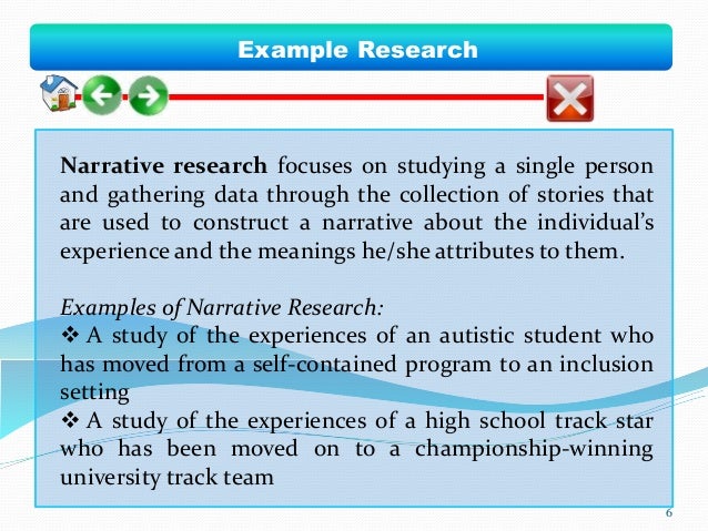 example of narrative qualitative research title