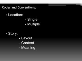 Narrative short films codes and conventions | PPT
