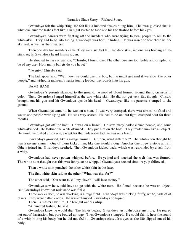 Slave narrative essay