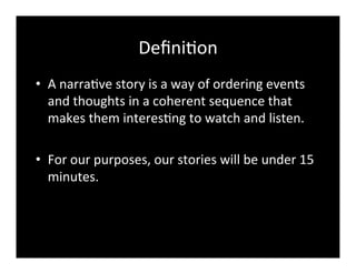 What is a Narrative Story? | PPT