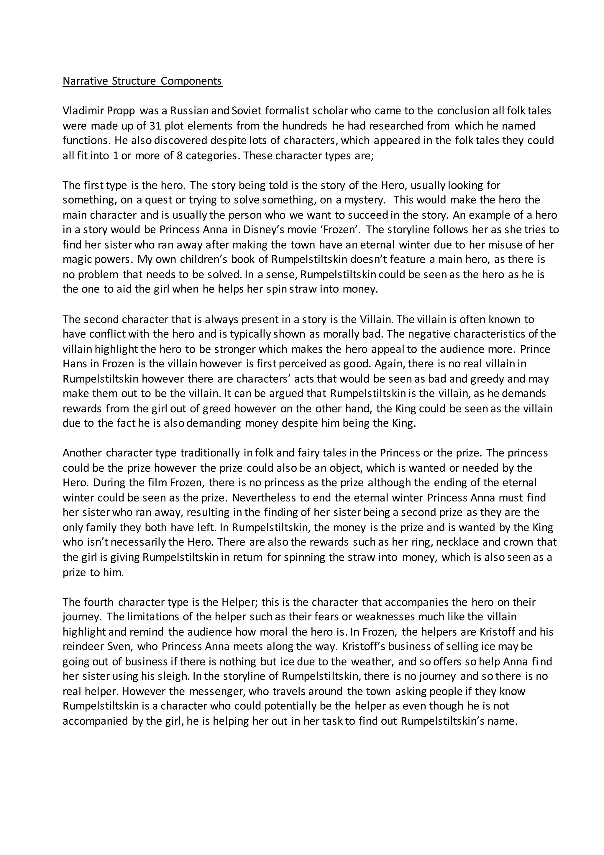 Narrative Structure Components | DOCX