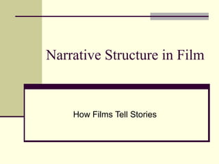 Narrative Structure in Film
How Films Tell Stories
 