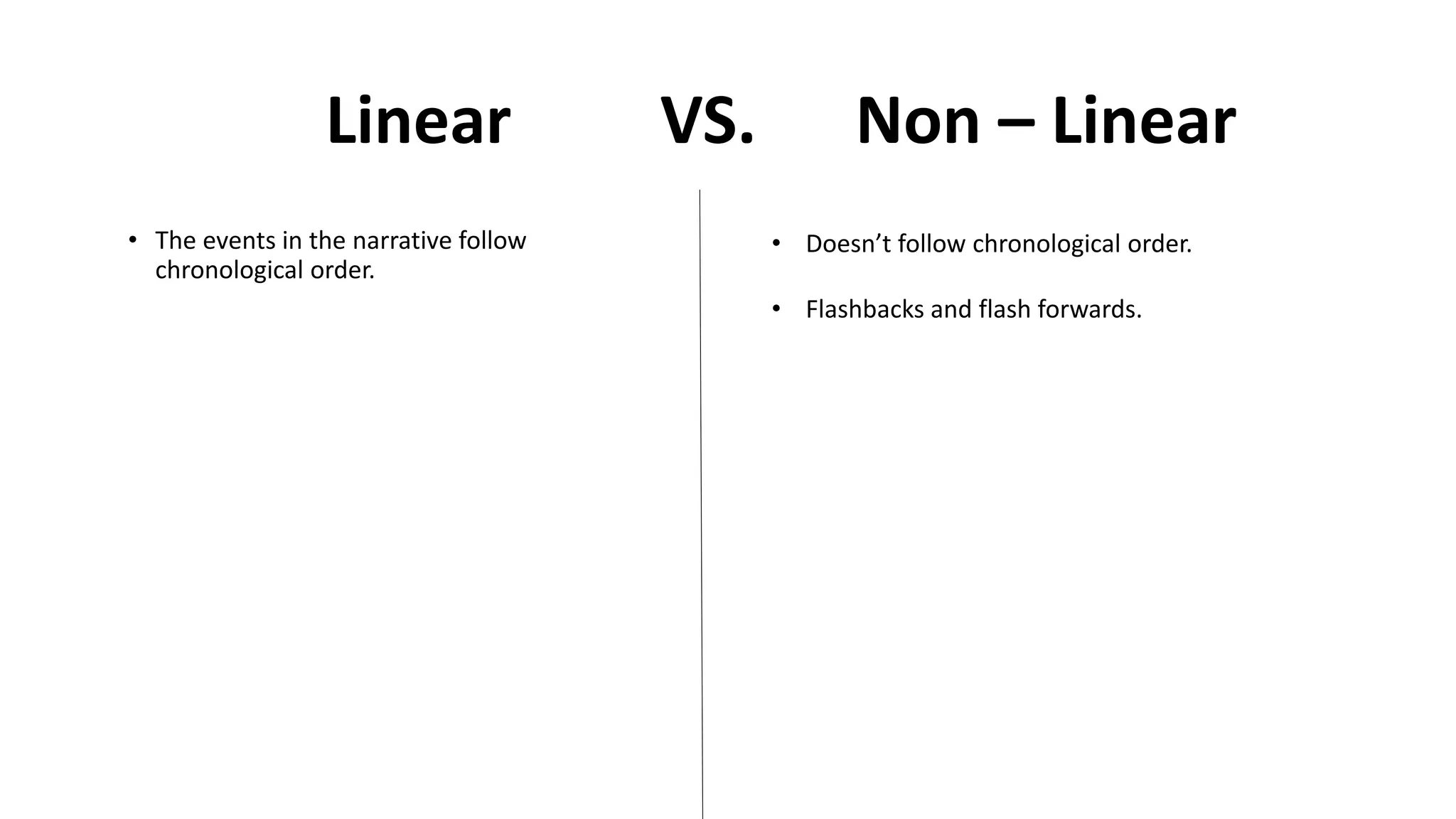 Nonlinear Narrative Narrative structure of documentaries | PPTX