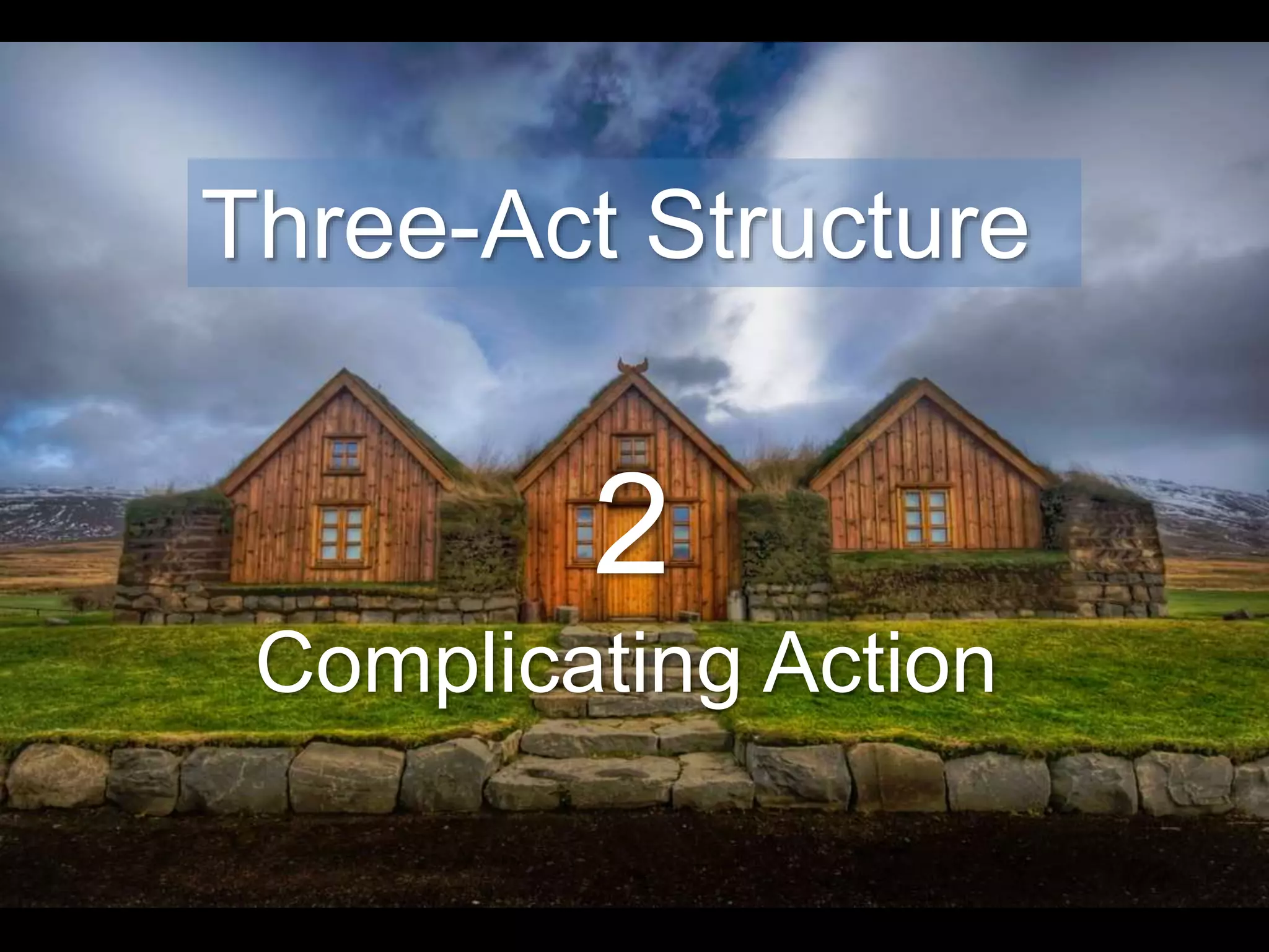 2
Complicating Action
Three-Act Structure
 