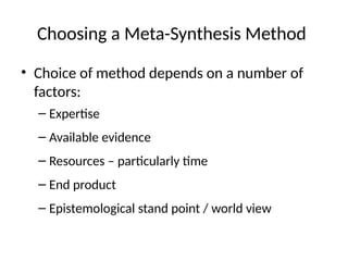 Narrative synthesis in meta sysnthesis training module.pptx