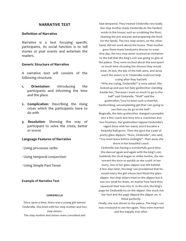 Narrative text essay picture