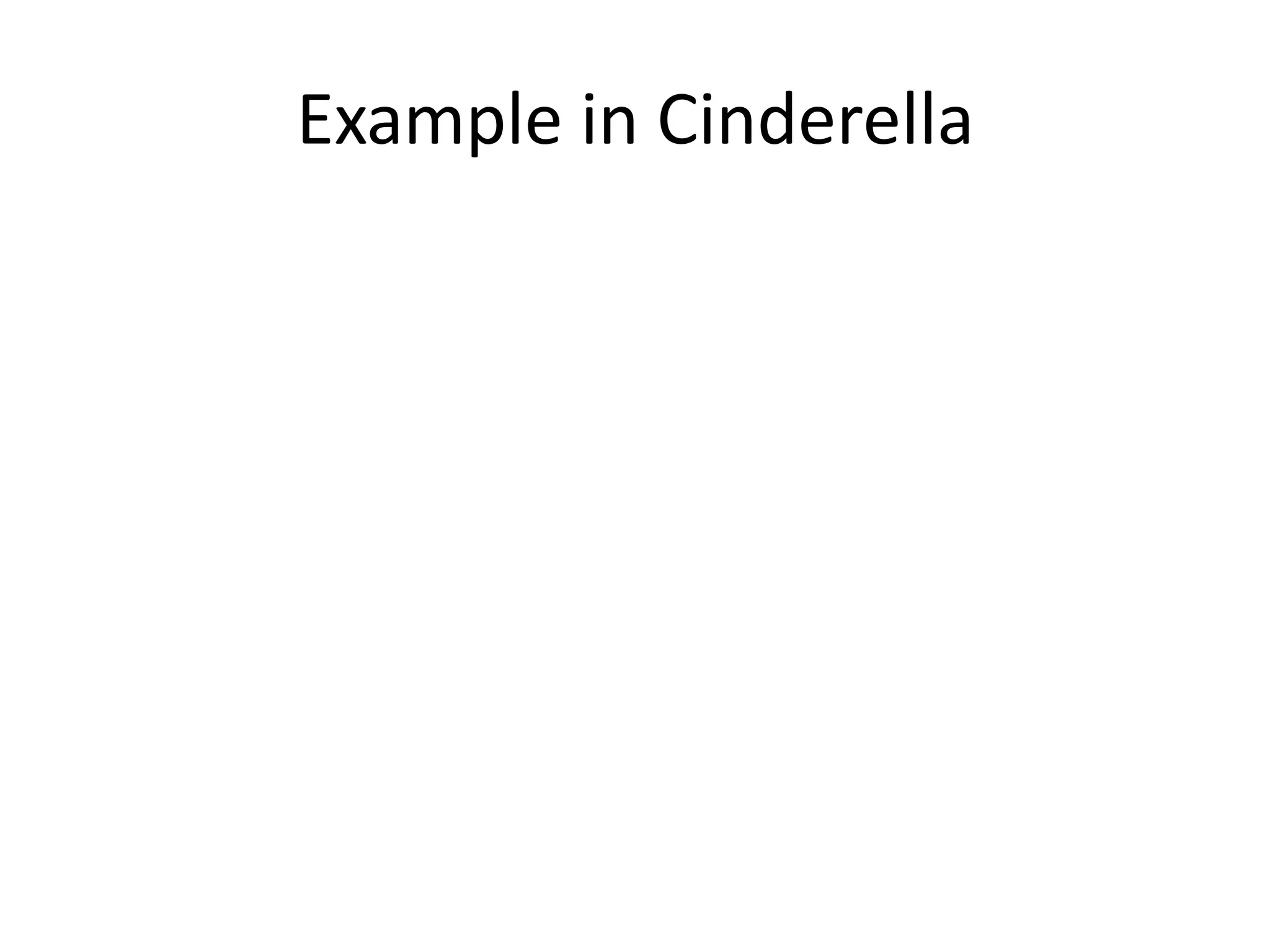 Example in Cinderella
 