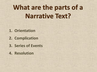 Features of a Narrative text | PPT