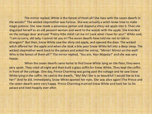 Narrative text (the snow white) (group 6)