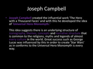 Applying Propp’s character types - In
our production:
•
•
•
•
•
•

The hero: Katie – Our main character
The donor: The counsellor
The villain: The bullies/her father
The dispatcher: N/A
False hero: Girls in her class
The helper: Her blog – helps release her
feelings
• The princess: Charlotte

 