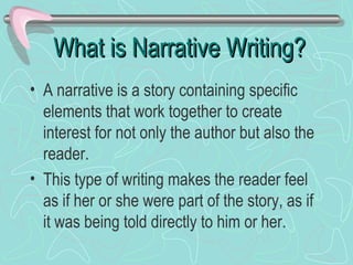 Narrative writing PPT