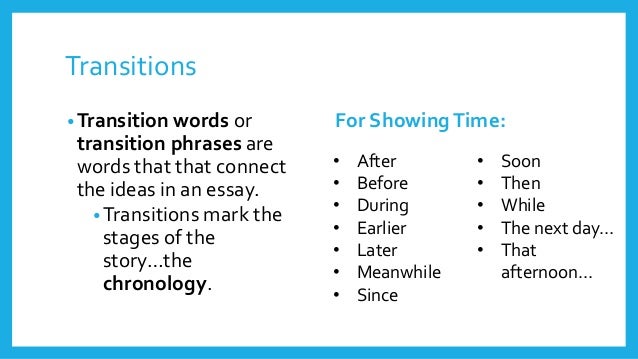 transition sentence meaning