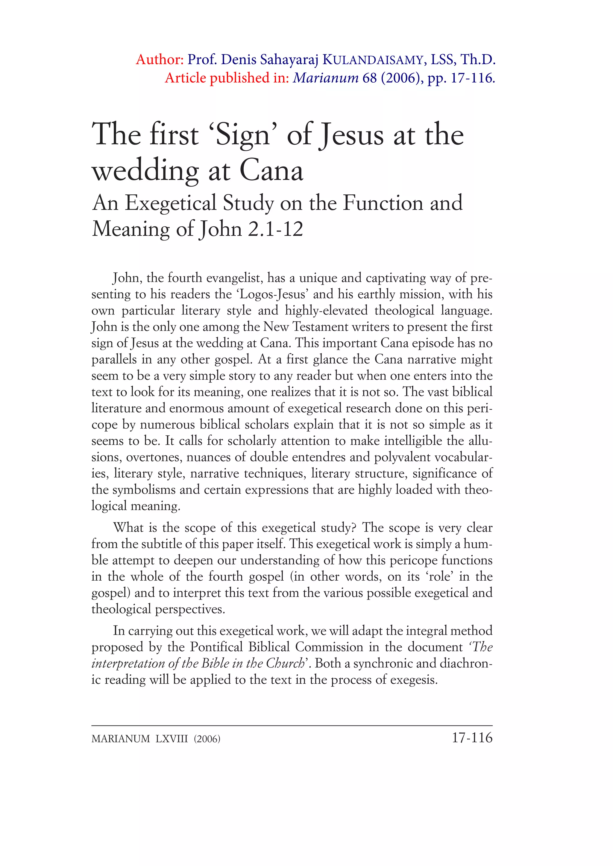 Narratological Analysis Of John 2 1 12 PDF narratological-analysis-of-john-2-1-12-pdf