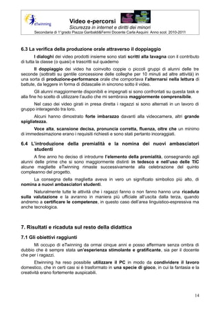 Video e-percorsi. Sicurezza in internet e diritti dei minori | PDF