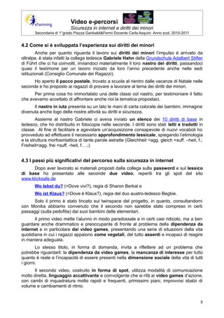 Video e-percorsi. Sicurezza in internet e diritti dei minori | PDF