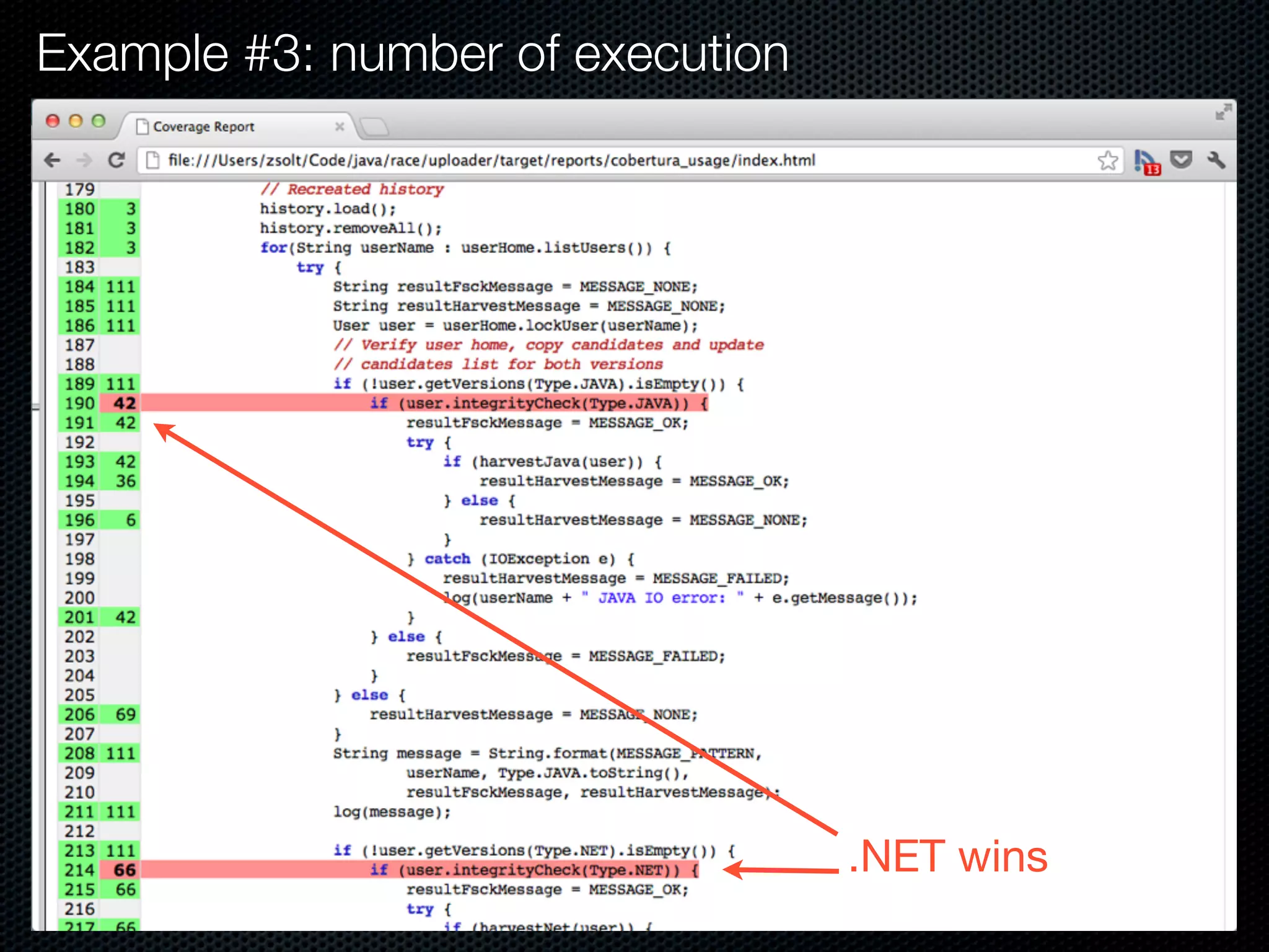 Example #3: number of execution




                                  .NET wins
 