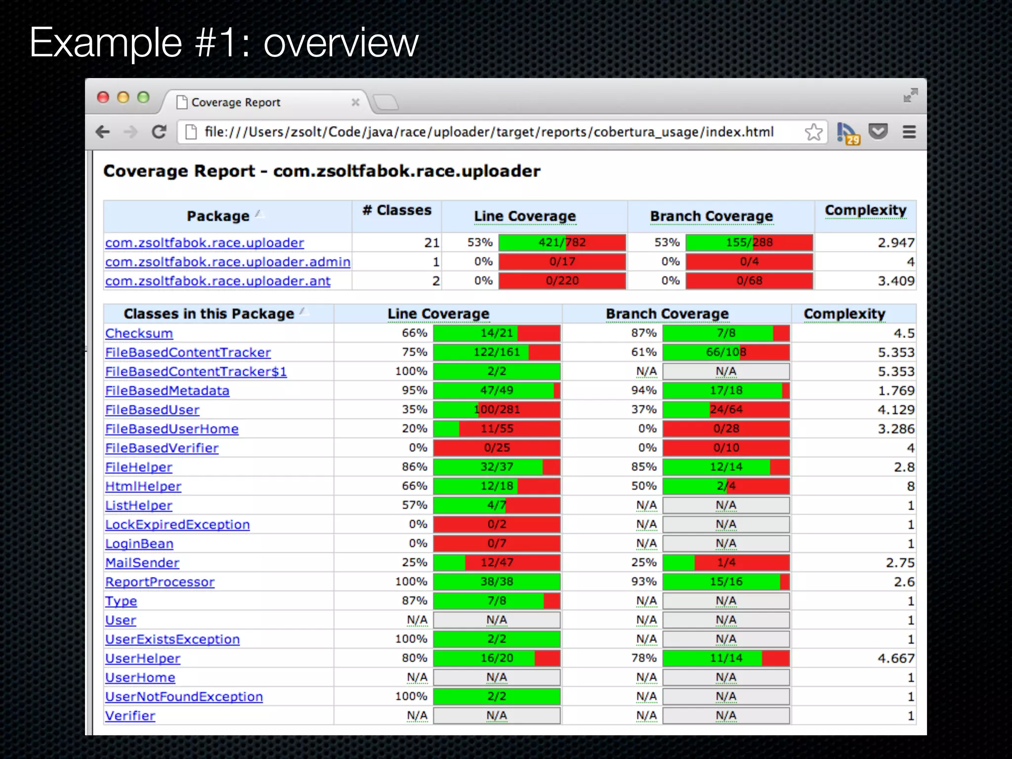 Example #1: overview
 