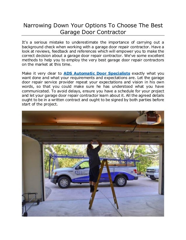 Narrowing Down Your Options To Choose The Best Garage Door