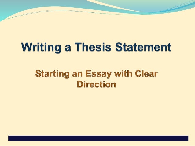 What is a thesis