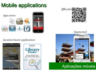 Location-based  applications Mobile applications QR codes Apps stores Augmented reality Aplicações móveis 