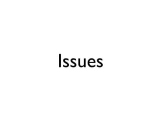 Issues
 