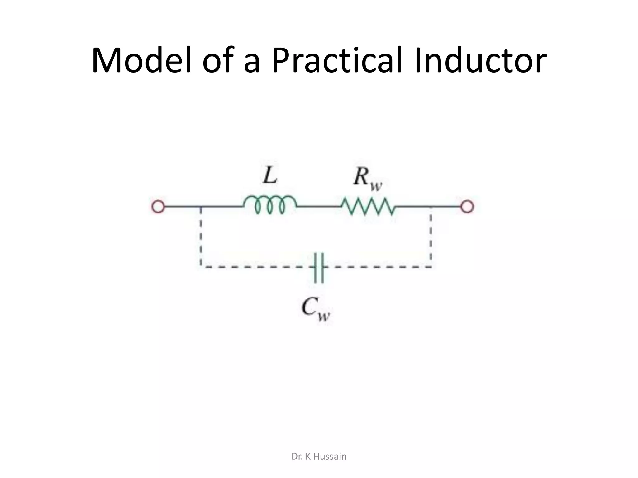 Model of a Practical Inductor
Dr. K Hussain
 