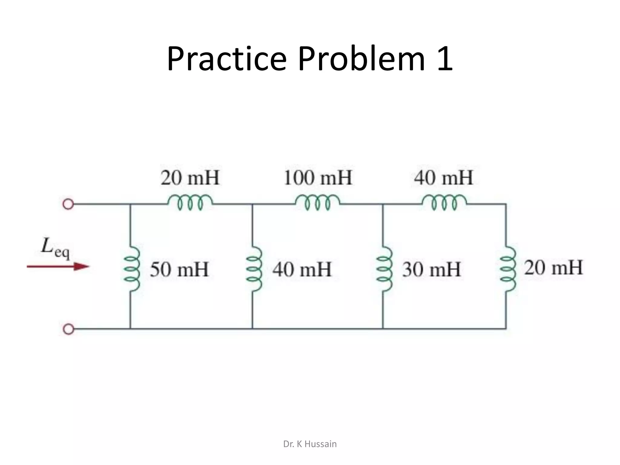 Practice Problem 1
Dr. K Hussain
 