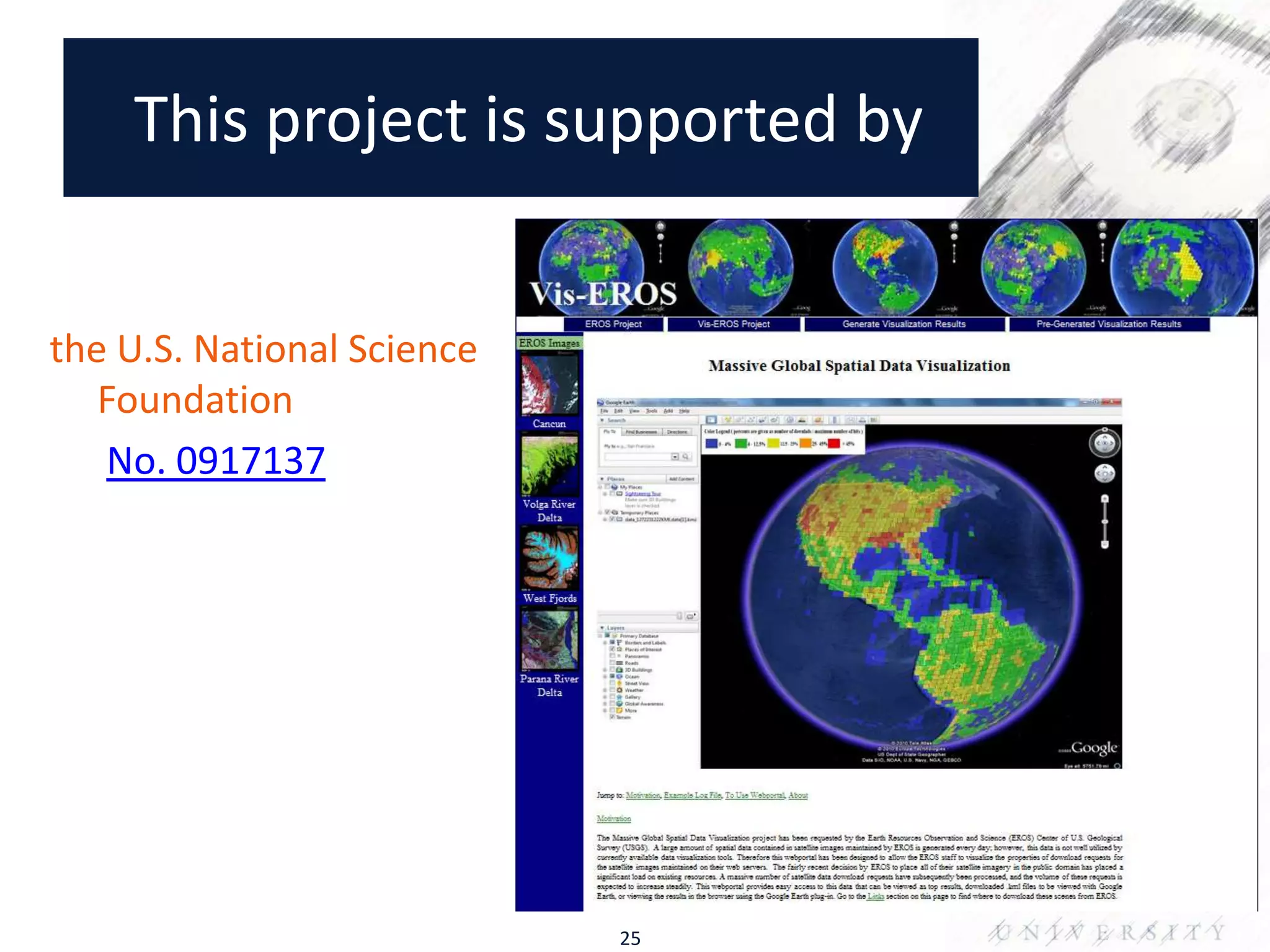 This project is supported by


the U.S. National Science
   Foundation
   No. 0917137




                            25
 