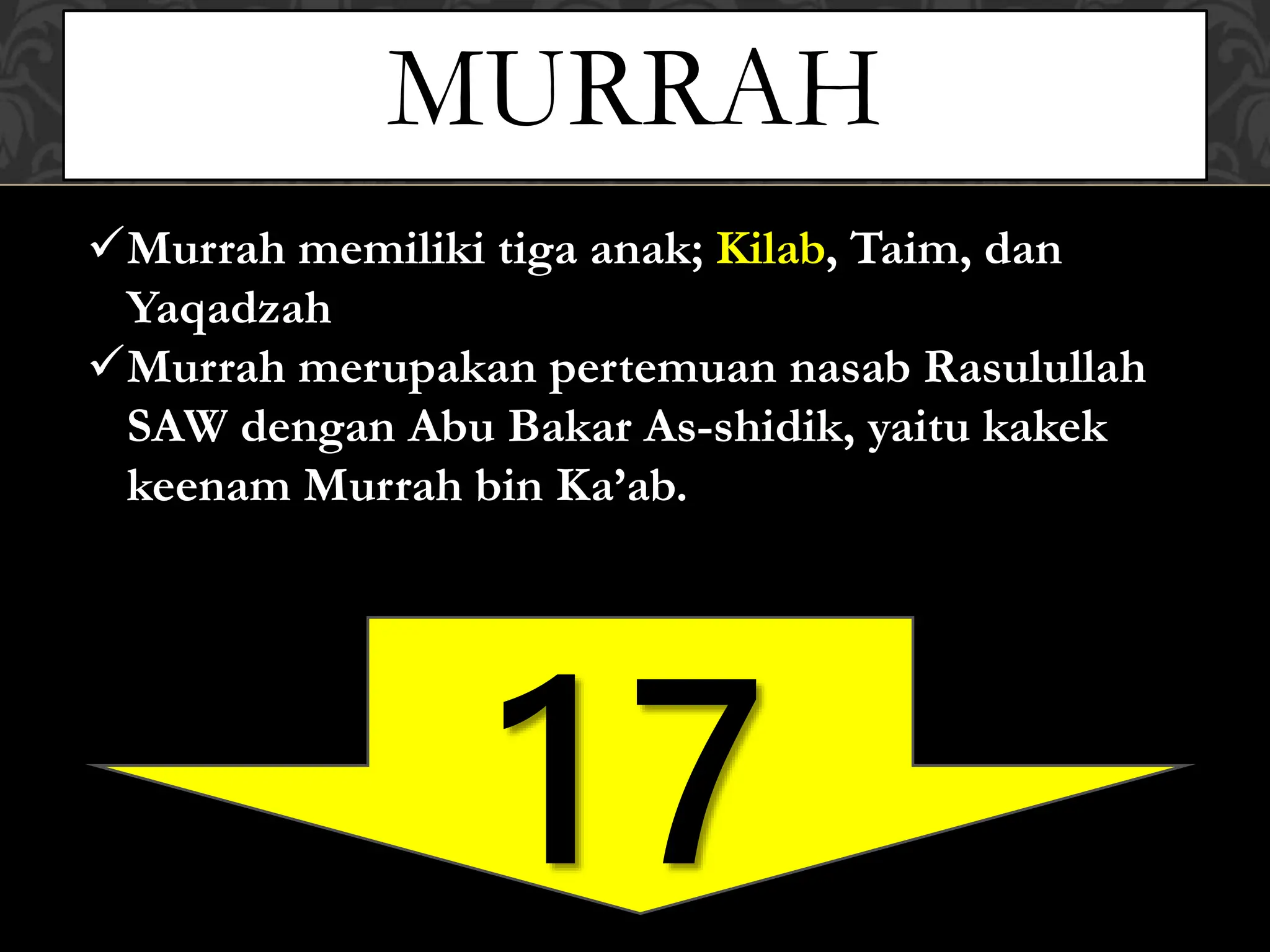 Nasab Rasulullah Nasab Nabi Muhammad SAW. dari Nabi Ibrahimpptx | PPTX