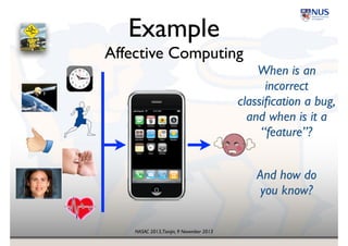 NASAC 2013,Tianjin, 9 November 2013
Results!
Noisy Zeroconf (35000 Hosts, PRISM)
p
Actual
Collision Probability
Predicted
Collision Probability
0.095 -19.8% -21.5%
0.096 -16.9% -17.2%
0.097 -12.3% -12.9%
0.098 -8.33% -8.61%
0.099 -4.23% -4.30%
0.100 1.8567 —
0.101 +4.38% +4.30%
0.102 +8.91% +8.61%
0.103 +13.6% +12.9%
0.104 +18.4% +17.2%
0.105 +23.4% +21.5%
 