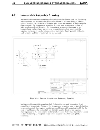 Inseparable Assembly Drawing Examples Nasa gsfc x-673-64-1f | PDF