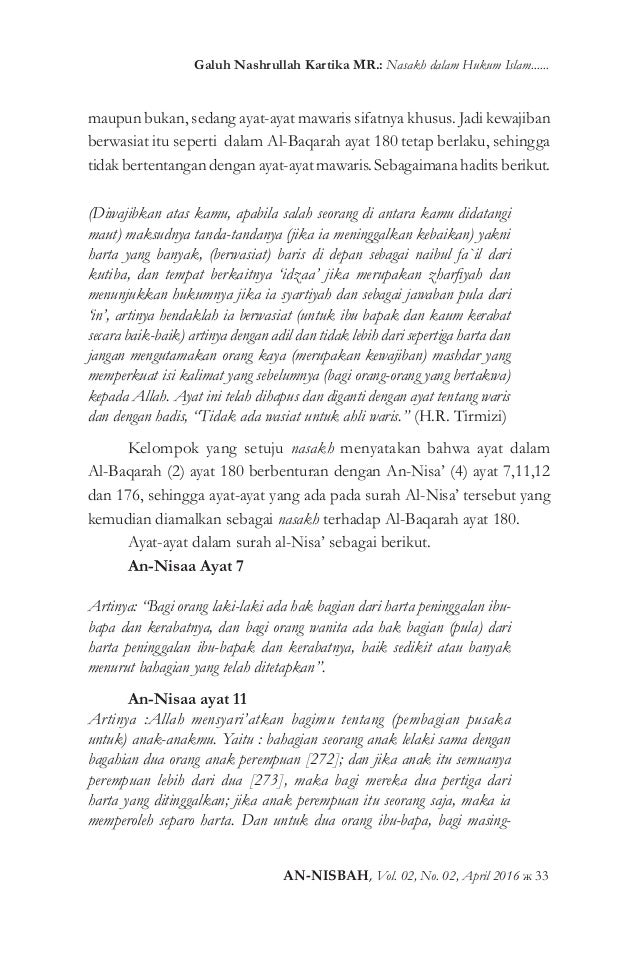 Nasakh Dalam Hukum Islam