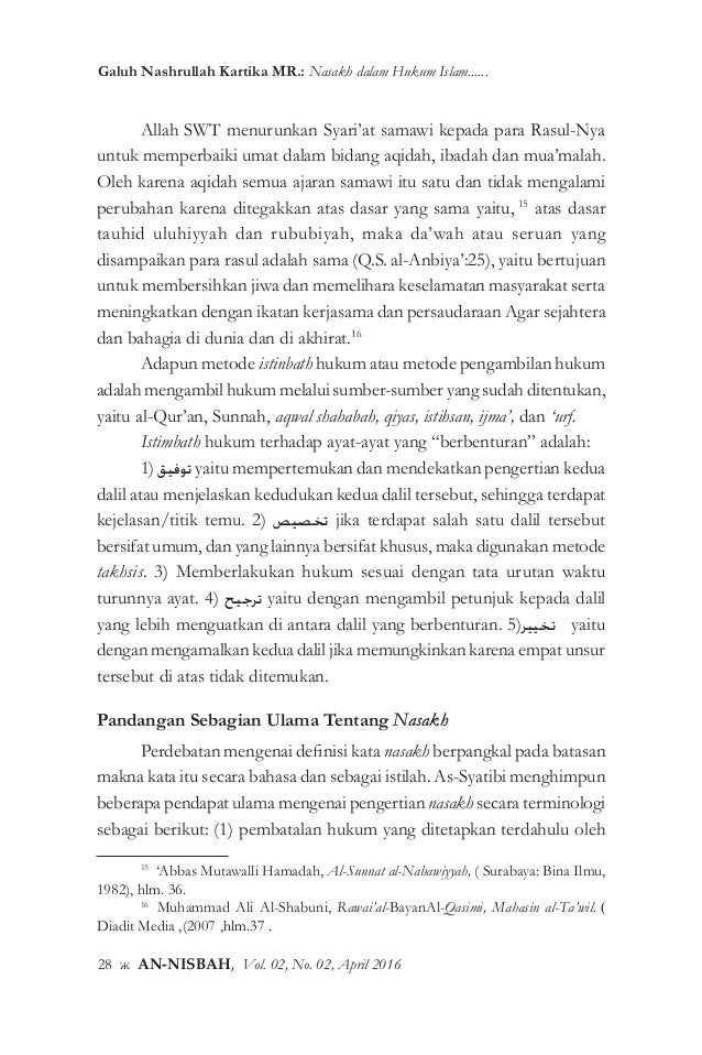 Nasakh Dalam Hukum Islam