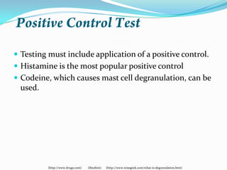 Control Test Positive Nasal allergy | PPTX
