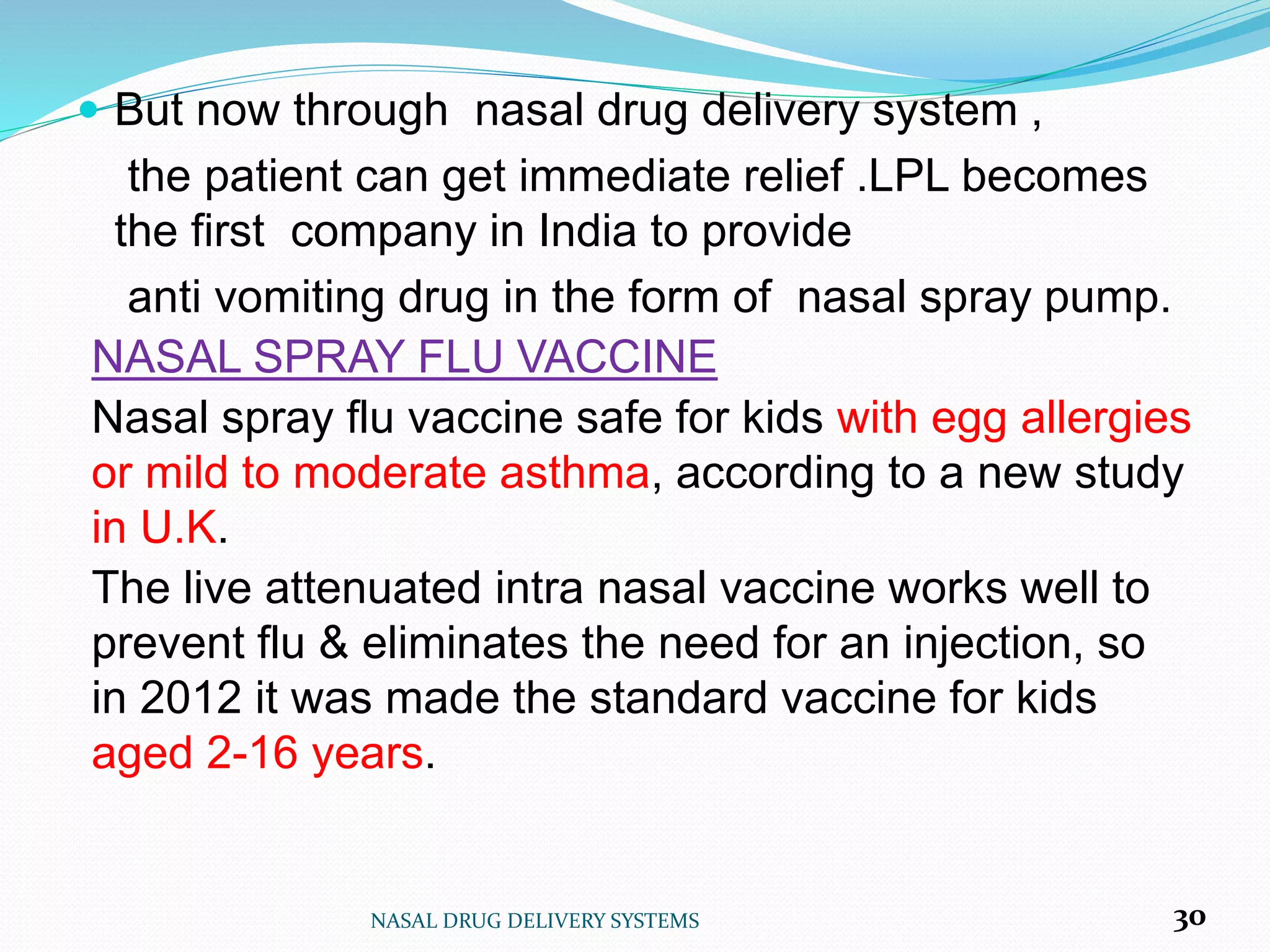 Nasal drug delivery system | PPTX