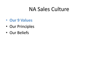 NA Sales Culture